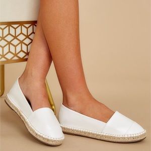 White Chase + Chloe Espadrille Flats Size 9